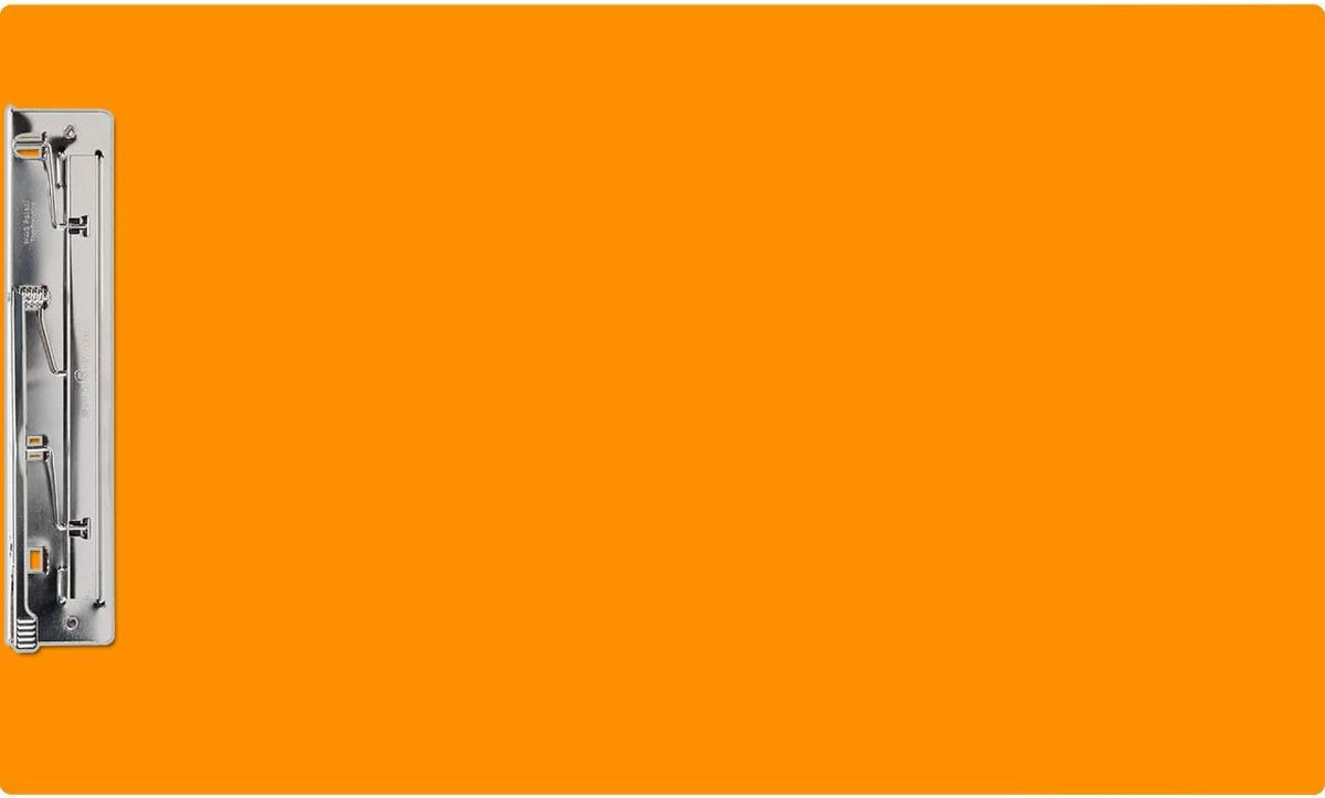 11x17 Clipboard Acrylic Panel Featuring an 8" Hinge Clip Orange