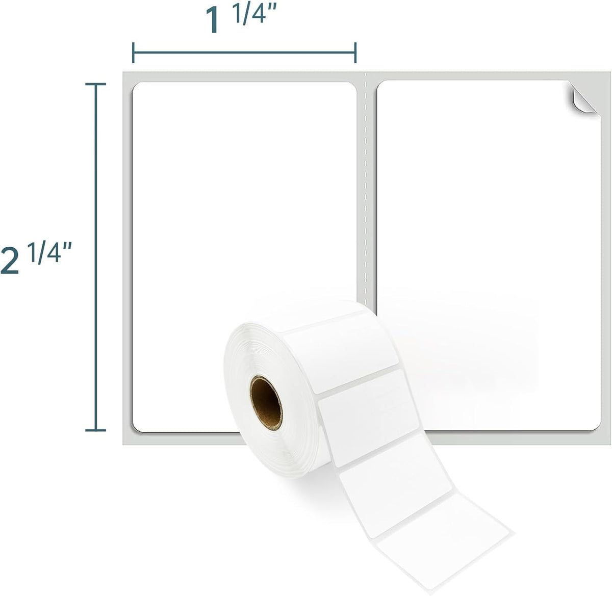 Compatible Thermal Labels Replacement for Zebra (【2.25" x 1.25"】 16 Rolls/16000Labels)