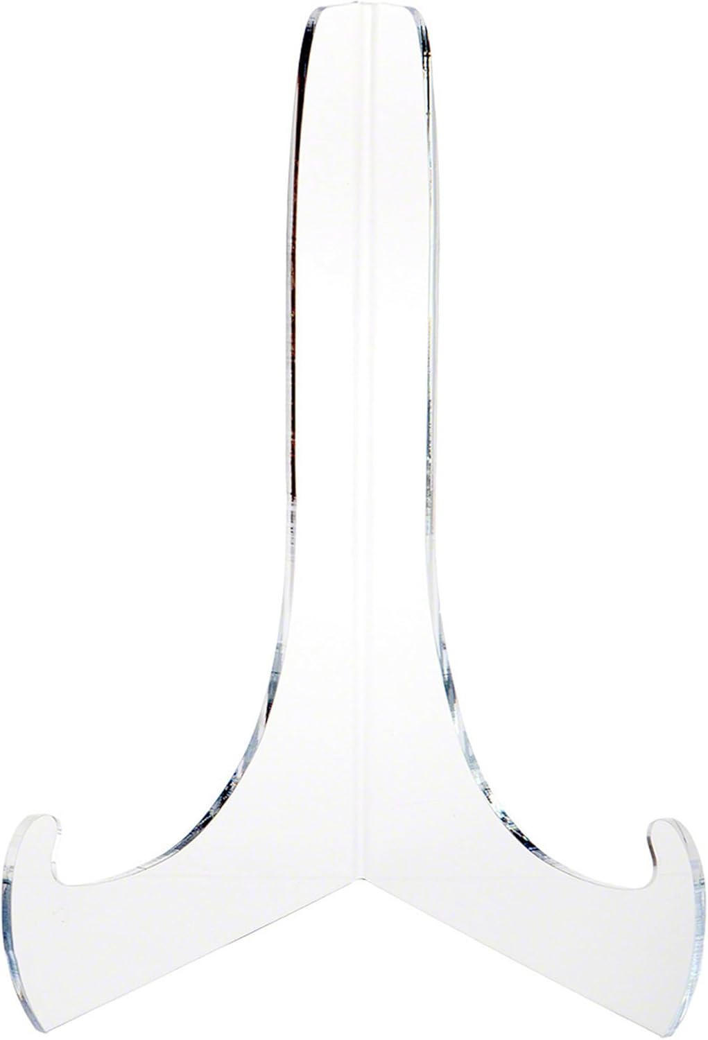 Plymor Clear Acrylic 60-Degree Angle Easel With Shallow Support Ledges, 15" H x 10.75" W x 9" D (2 Pack)