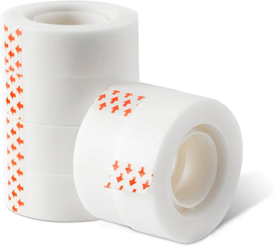 FeFu 48 Rolls Invisible Tape Refills 3/4 Inch X 1000 in, Translucent Tape for Dispenser Refill 1 Inch Core Easy Tear