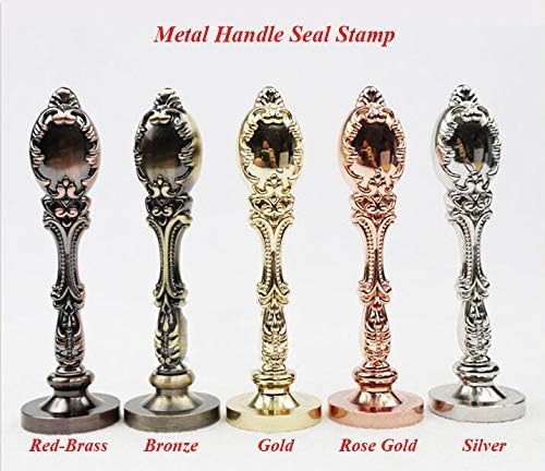 Vintage Customize Personalized Custom Wedding Monogram 2 Initials Sealing Wax Seal Stamp Bronze Metal Handle Kit Custom Invitation Christmas Gift Wrap Package Custom Word Wax Seal Stamp Set