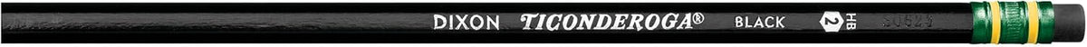Ticonderoga Wood-Cased Pencils, Unsharpened, #2 HB Soft, Black, 12 Count