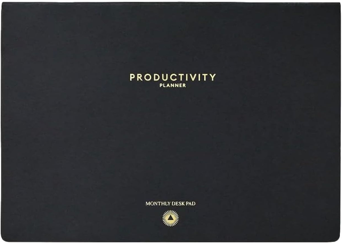 Intelligent Change Monthly Desk Pad, 2-Year Productivity Planner, Tear-Out Deskpad for to-Do List, Calendar, Productivity Tools for Time Management and Mindfulness, A4 Size, Black