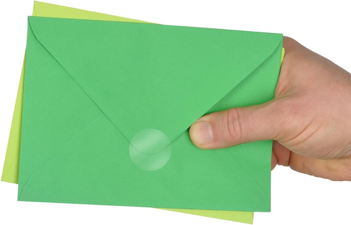 ChromaLabel 1 Inch Clear Labels Wafer Seals, Envelope Sealer, Transparent Stickers Ideal Envelope Seals for Secure Mailing - 500 Per Roll, Non-Perforated