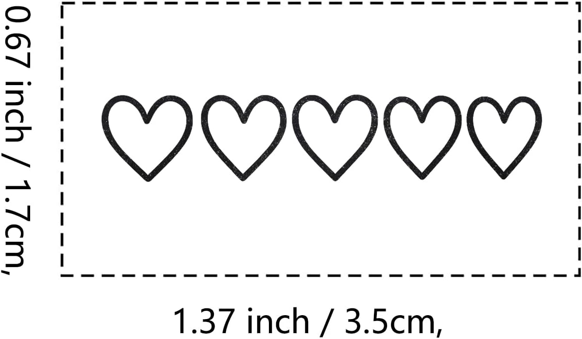Heart Rating Love Rubber Stamp, 1.3inch Stamp for Scrapbooking Card Making Crafting