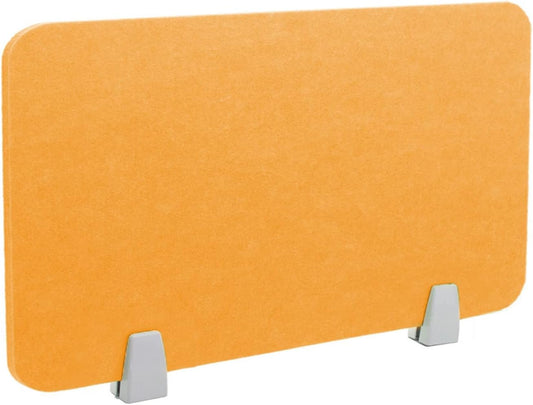 Icegrey Acoustic Desk Divider Privacy Panel Removable Sound Absorbing Desk Partition Board with 2 Clips for Student Call Centers Offices Braries Classrooms Library, Gold Bronze, 35.1x11.7