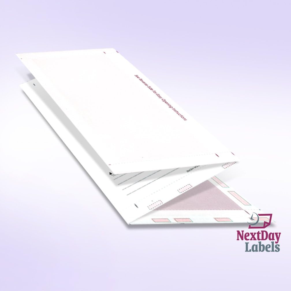 NextDayLabels - 8-1/2" x 11" Z Fold Pressure Seal Self Mailer Checks (Red/Blue-250)