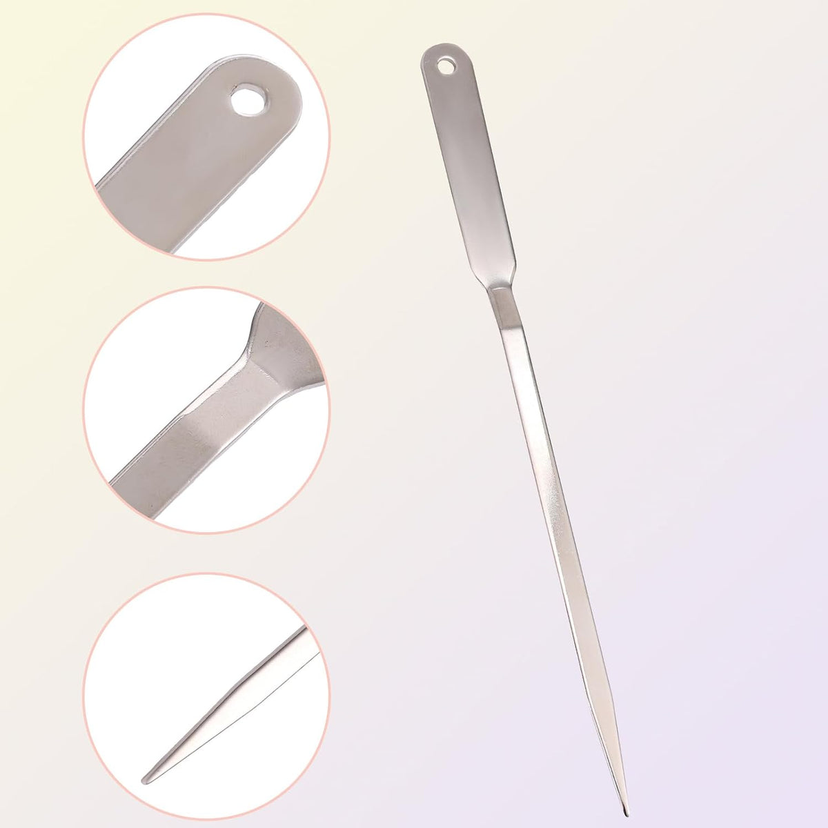 4pcs Letter Opener Envelope Slitter, Stainless Steel Mail Opener Tool Envelope Wrapping Paper Cutter for Home Office School Opening Mail Gift Wrap (Silver)