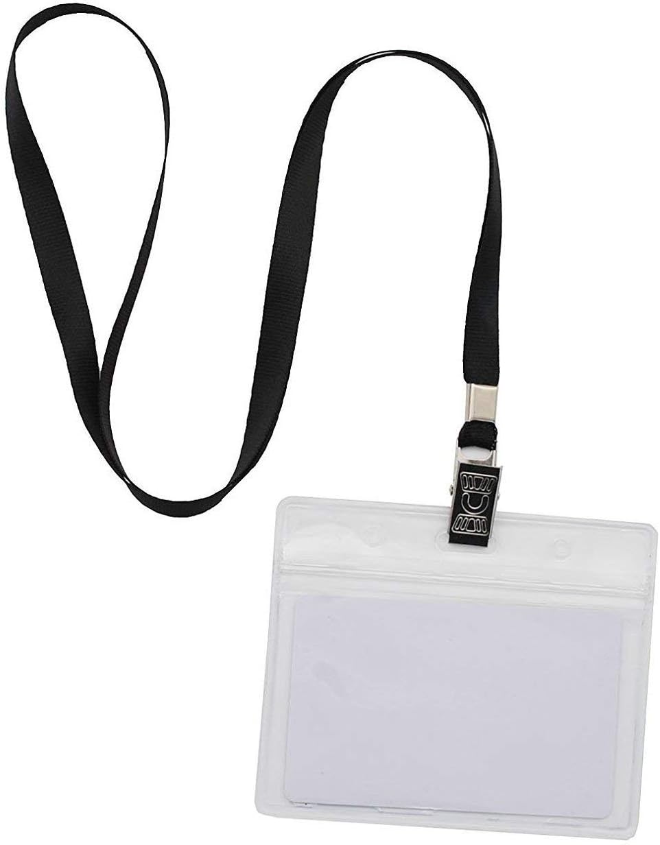 Beebel Gray Lanyards 100 Pack Nylon Flat Badge Lanyard for Id Badge Name Tag (Gray, 100 Pack)