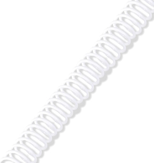 Rayson 3/4" Plastic Spiral Binding Coil, 160 Sheets Capacity, 4:1 Pitch 19mm White Coil Binding Spines for Business and Educational Purposes, Pack of 50