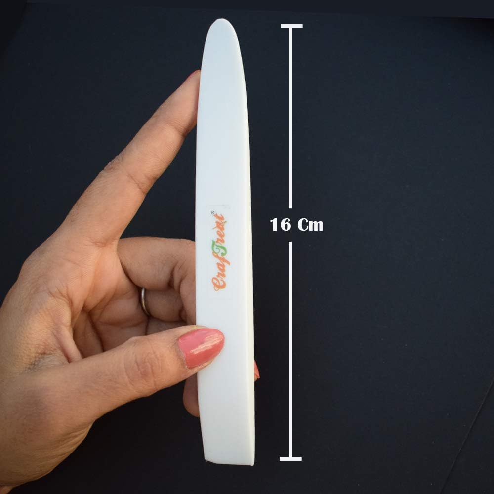 CrafTreat Teflon Bone Folder and Scoring Tool - Lifter - Paper Scorer for Paper Crafting, Origami, Bookbinding, Scrapbooking - Leather Burnishing Tool -Smooth, Non Stick,Ergonomic Craft Tool