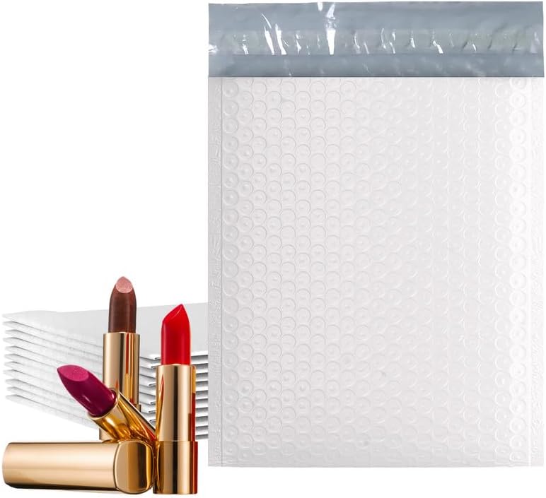White Poly Bubble Mailers 6.5 x 9 Inch. Pack of 2000 Padded Envelopes Waterproof. Self Seal Padded Mailers with Durable Seams. Lightweight Padded Shipping Envelopes for Mailing Fragile Things