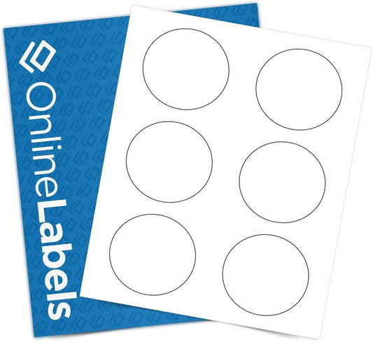 3 Inch Round Labels - Pack of 12,000 Circle Stickers, 2,000 Sheets - Inkjet/Laser Printer - Online Labels