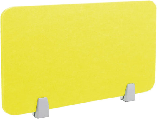 Icegrey Acoustic Desk Divider Privacy Panel Removable Sound Absorbing Desk Partition Board with 2 Clips for Student Call Centers Offices Braries Classrooms Library, Yellow, 46.8x11.7