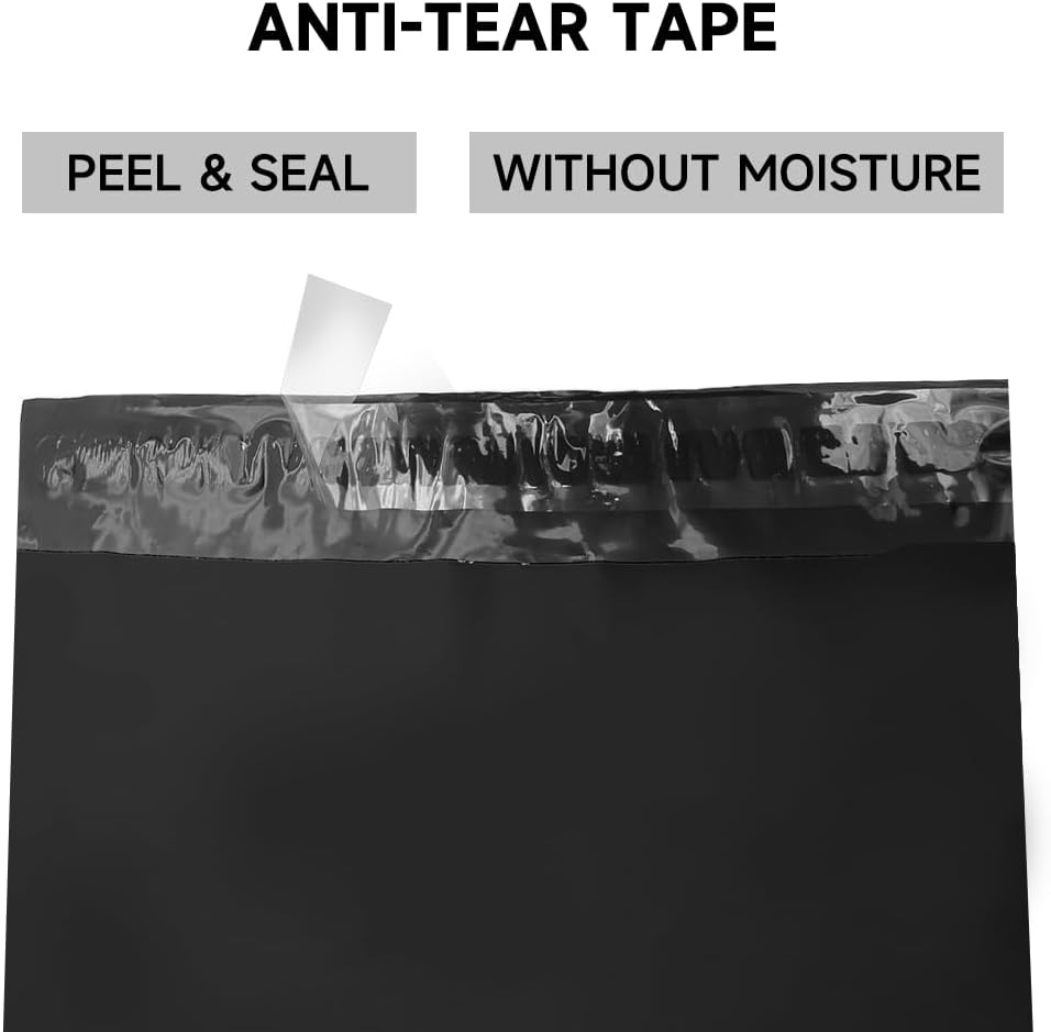 Black Poly Mailers 24x24 Inch 50 Pack Extra Large Shipping Bags Strong Thick Mailing Envelopes Self Seal Adhesive Waterproof and Tear Proof Boutique Postal for Clothing Quilt