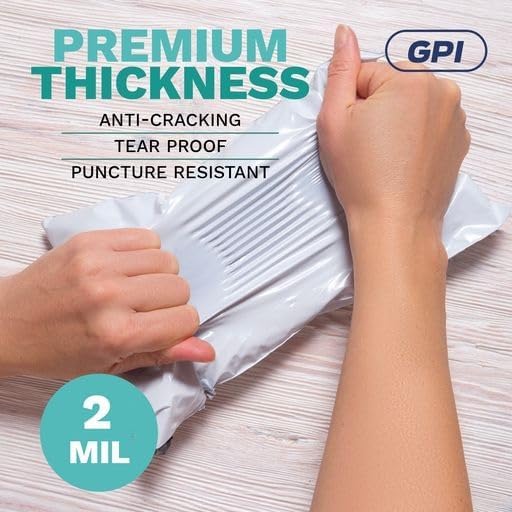 6" X 9" Poly Mailers, 500 Count White Polymailer Shipping Envelopes for Clothes 2 Mil Unpadded Waterproof Opaque Self-Seal Poly Bags with Tear/Puncture Proof Adhesive Strip
