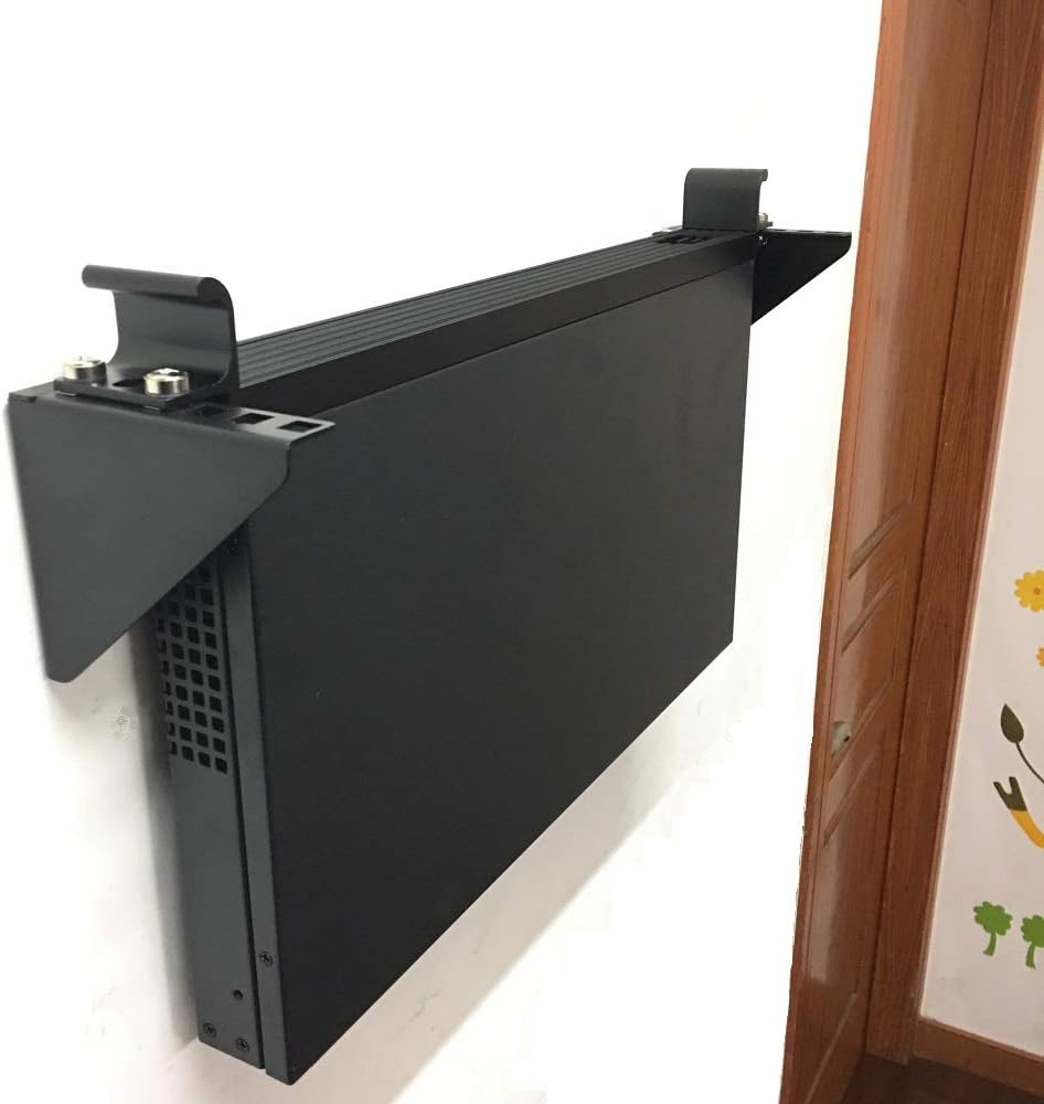 Jingchengmei 2 Pack of 1U Lightweight Foldable 19 Inch Steel Vertical Rack and Wall Mountable Server Rack Mount (2)
