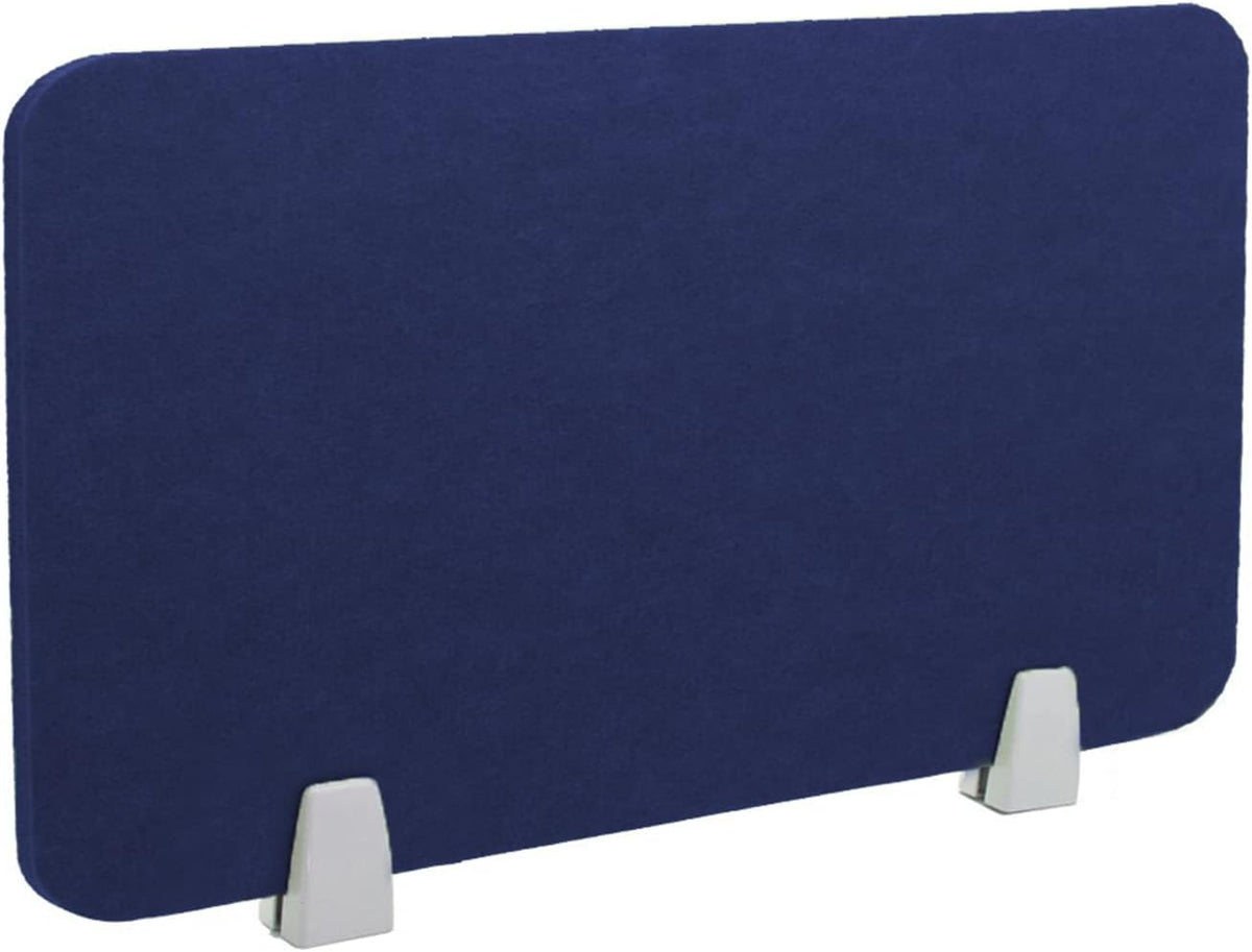 Icegrey Acoustic Desk Divider Privacy Panel Removable Sound Absorbing Desk Partition Board with 2 Clips for Student Call Centers Offices Braries Classrooms Library, Dark Blue, 23.4x15.6