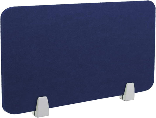 Icegrey Acoustic Desk Divider Privacy Panel Removable Sound Absorbing Desk Partition Board with 2 Clips for Student Call Centers Offices Braries Classrooms Library, Dark Blue, 23.4x15.6