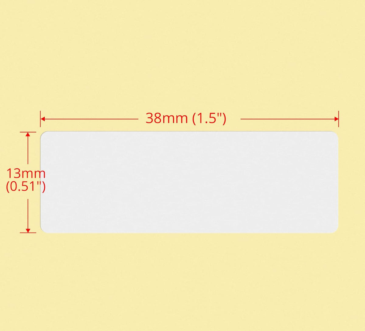 dealzEpic - Self-Adhesive Writable Blank Paper Label Stickers - 13x38mm