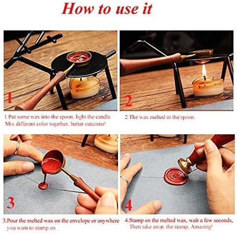 Vintage Custom Sealing Wax Seal Stamp Kit with Your Own Logo Picture Design Rosewood Handle Custom Wedding Invitation Embellishment Christmas Gift Wrap Customize Personalized Wax Seal Stamp Set