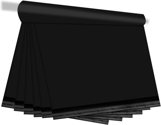Poly Mailers Black 12x15.5 Inch 100 Pcs Shipping Bags for Clothing, Shipping Envelopes, Strong Self Seal Mailing Bags for Small Business, Poly Bags for Clothes