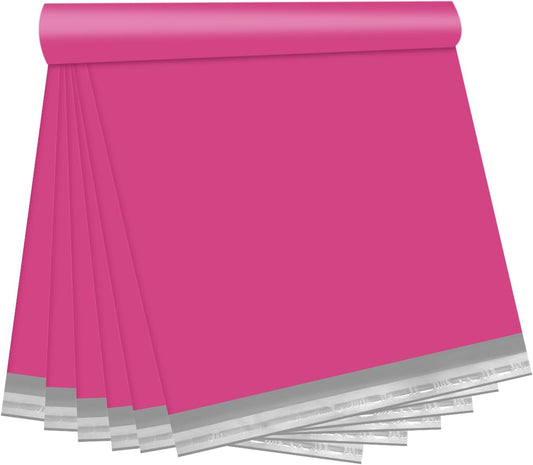 Pink Poly Mailers 19x24, 100 Pack with Strong Self-Adhesive, Ideal for Shipping Clothes, Shoes, Books, Toys, and Small Electronics