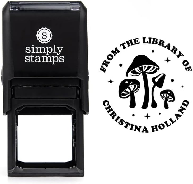 from The Library of Embossers & Stamps for Fantasy Book Readers | Custom Embosser | Custom Stamp | Ex Libris | Elevate Your Fantasy Collection of Stories and Novels (Design 13, Self-Inking Stamp)
