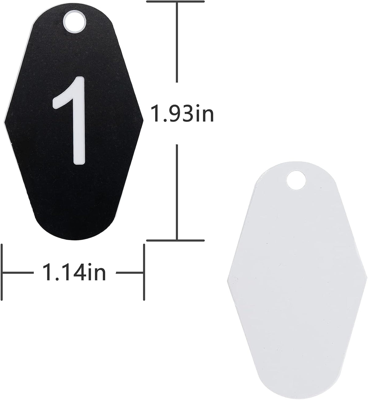 StayMax ABS Plastic Motel Hotel Room Number Tag (1-50, Black)