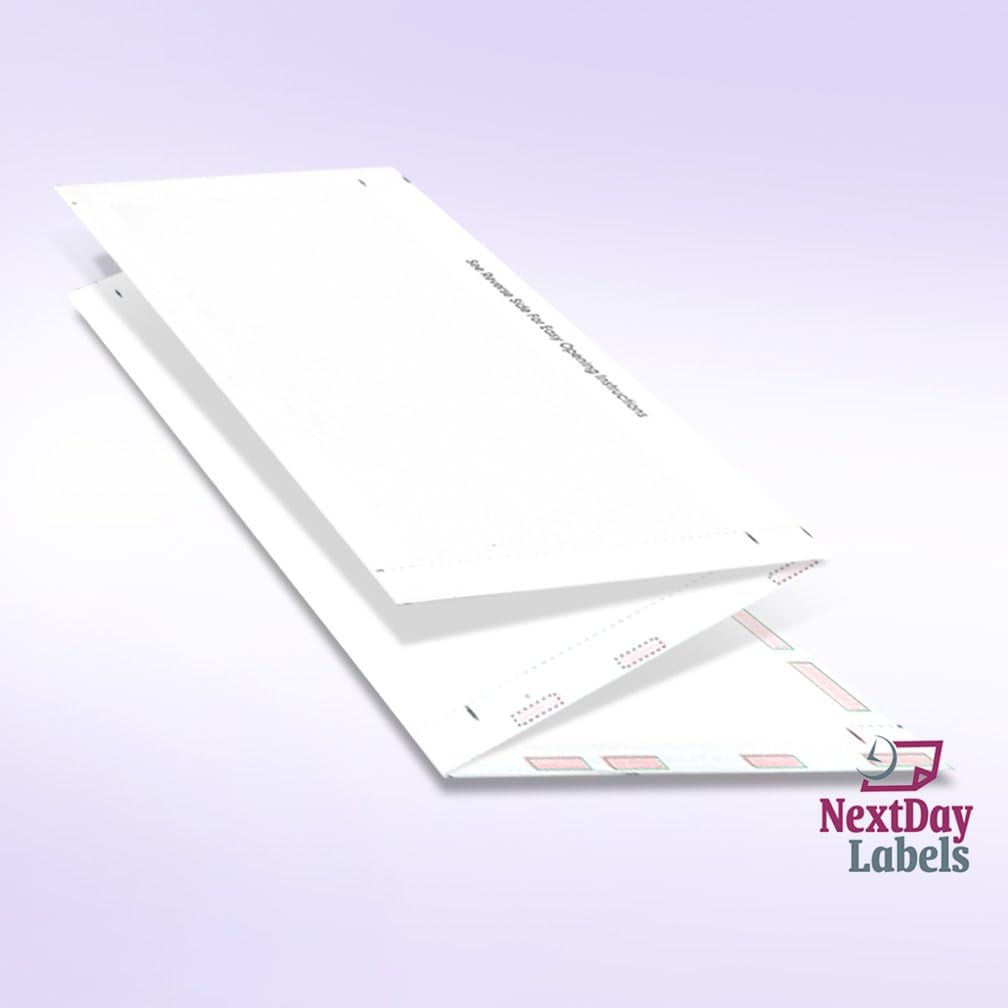 NextDayLabels - 8-1/2" x 11" Z Fold Pressure Seal Self Mailer Checks (White-250)