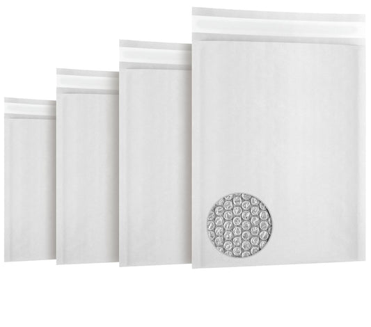 White Kraft Bubble Mailer Envelopes, 10.5 x 15 Inches. 200 Pack Mail Padded Envelopes Self Seal. Waterproof Kraft Bubble Mailers. Tear-Resistant Mailing Envelope Padded. Sturdy Paper Mailer