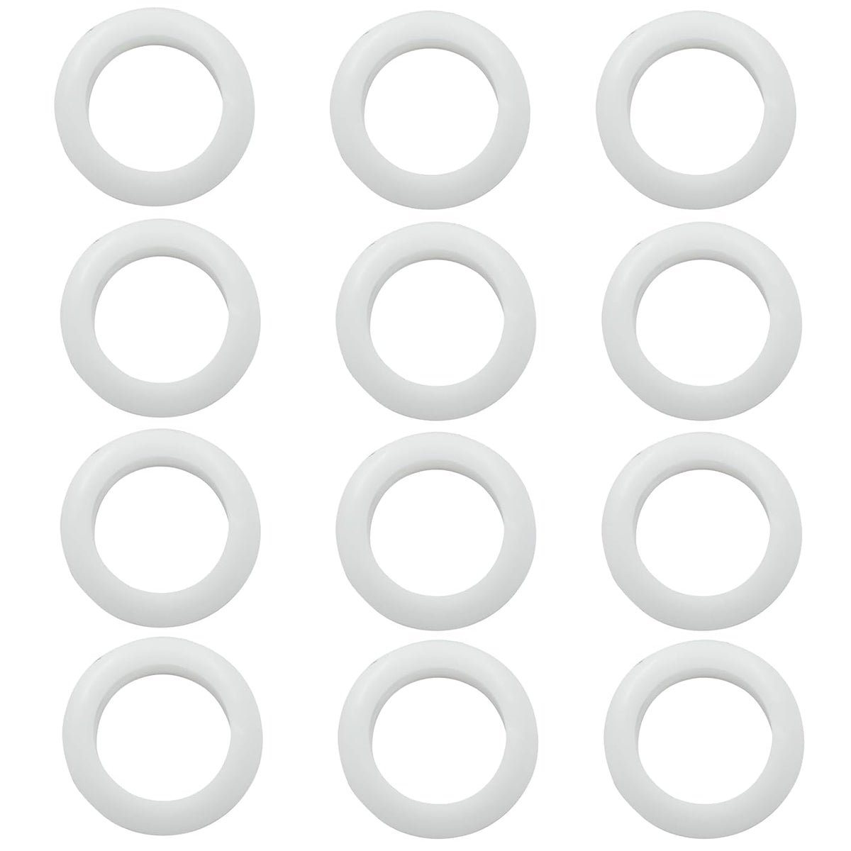 12 Pcs Rubber Grommets, 0.98" Inside Diameter 1" Drill Hole Rubber Wire Grommets O Ring Grommets for Wire, Firewall, Cables, Plugs (White)