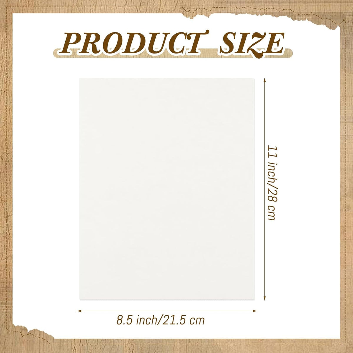 Epakh 200 Sheets Old Age Parchment Paper 8.5 x 11 Inch Standard Letter Vintage Colored Old Parchment Semblance Double Side Printing Paper(White)