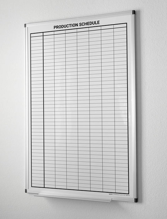 Production Schedule Portrait Whiteboard 48" x 36"