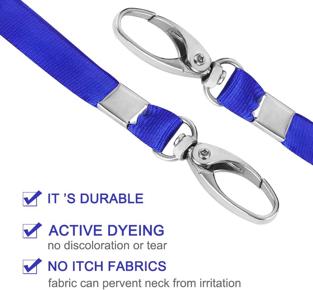 Lanyards for Id Badges Holder Bulk Lanyard with Clip Swivel Hooks for Name Tag ID Badge Holder,Students, Employees