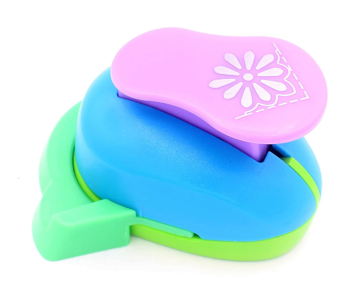 Hollow Corner Embossing Puncher - Right-Angle Lever Punch (Chrysanthemum)