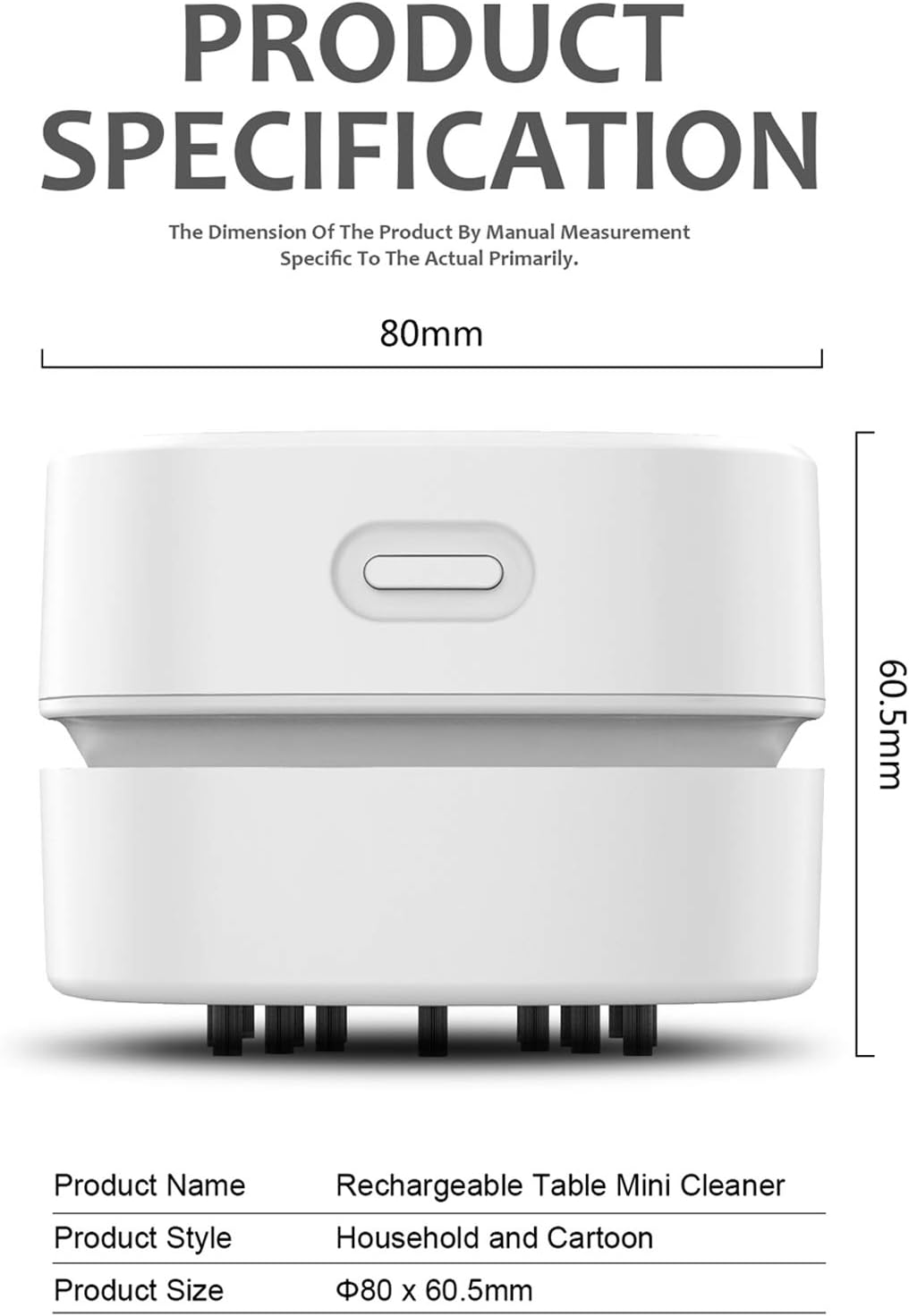 ODISTAR Desk Vacuum Cleaner with Wireless Charger, Mini Table dust Sweeper Energy Saving,Endurance up to 400 mins, Cordless&360º Rotatable for Keyboard/Home/School/Office (White Wireless Charger)