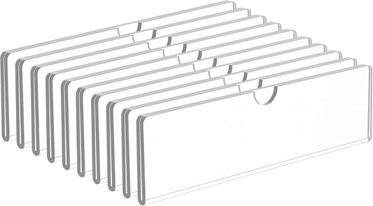 Acrylic Wall Name Plate Holder, Door Plate with Adhesive Tapes, Clear Sign Holder Frame, 2"x8", 10 Pack
