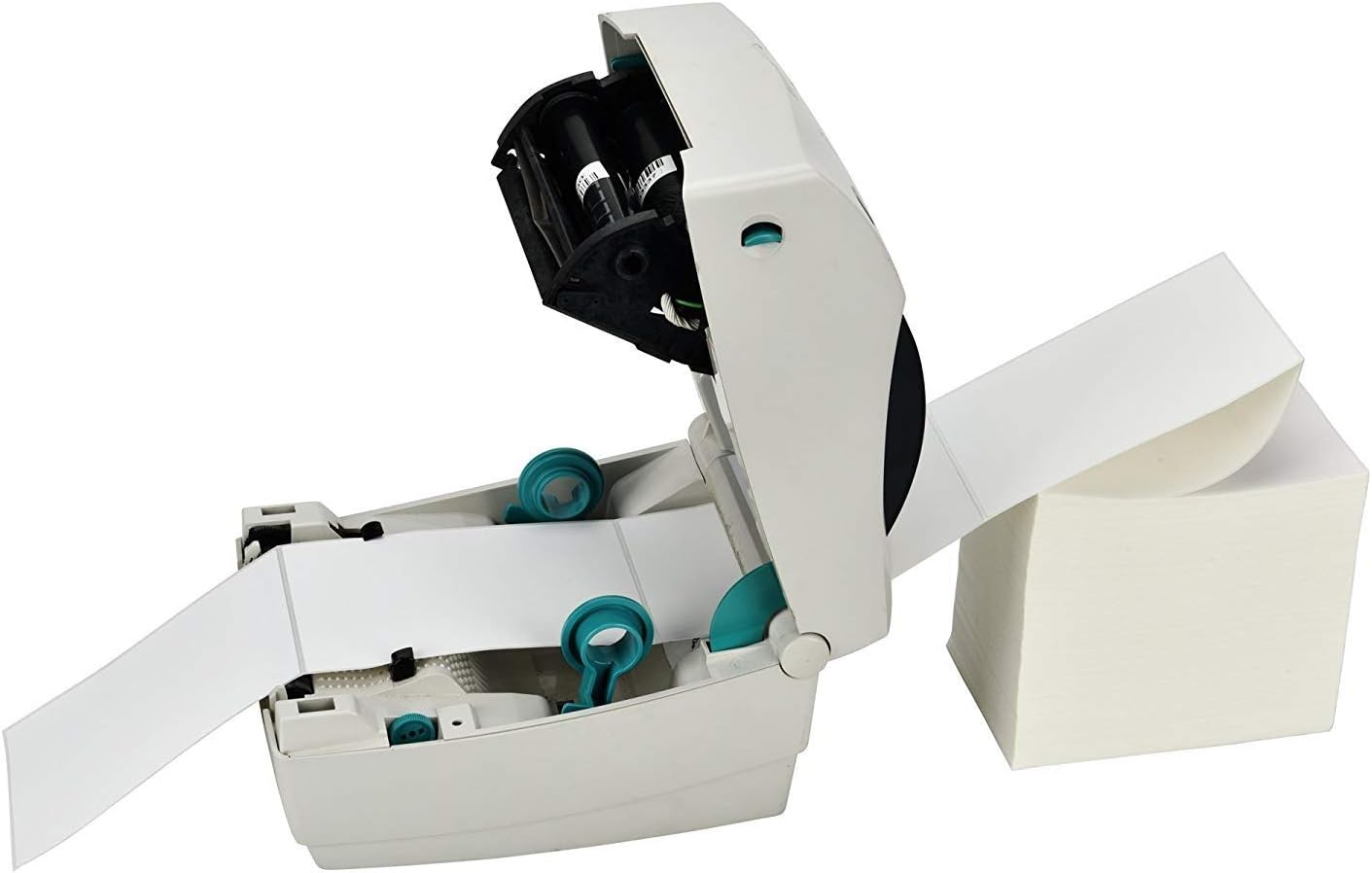 Fanfold 4 x 6 Direct Thermal Shipping Labels with Perforations, 2000 Labels, 1000 Labels/Stack, Permanent Adhesive, White Mailing Labels for Zebra Thermal Printer 2 Stacks