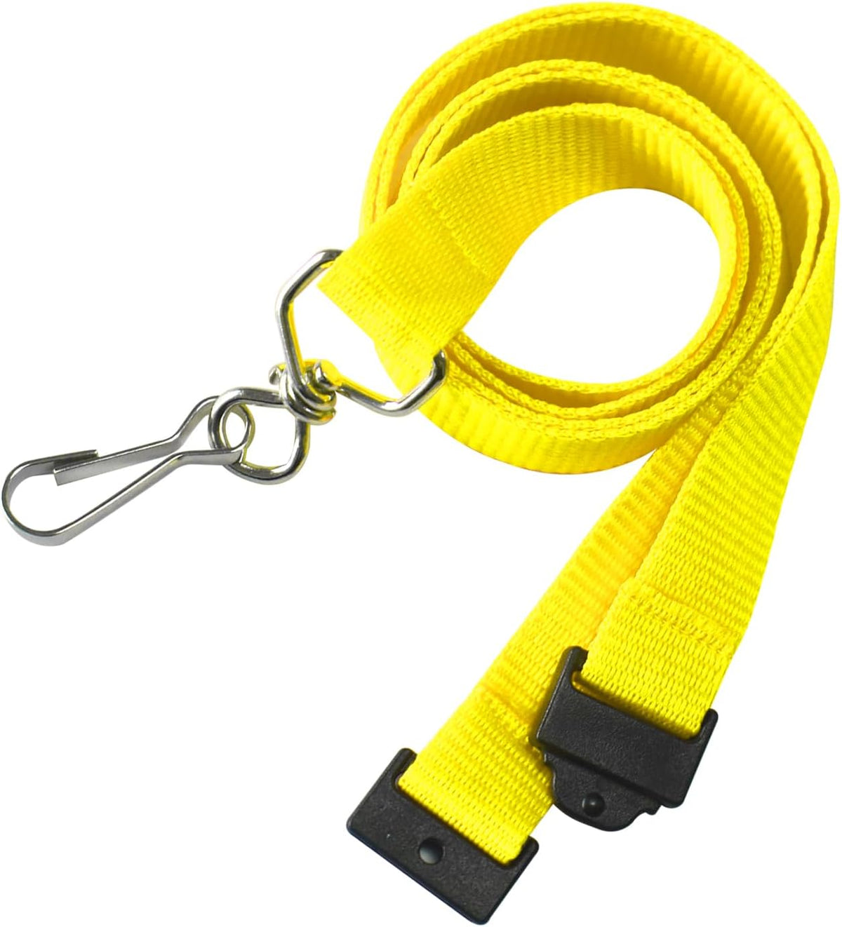 33 Pcs Breakaway Lanyards with Swivel J Hook Premium Bulk Flat Safety Lanyards for ID Badges, Schools, Students, Coaches, Festivals, Volunteers and Team Activities (Yellow)