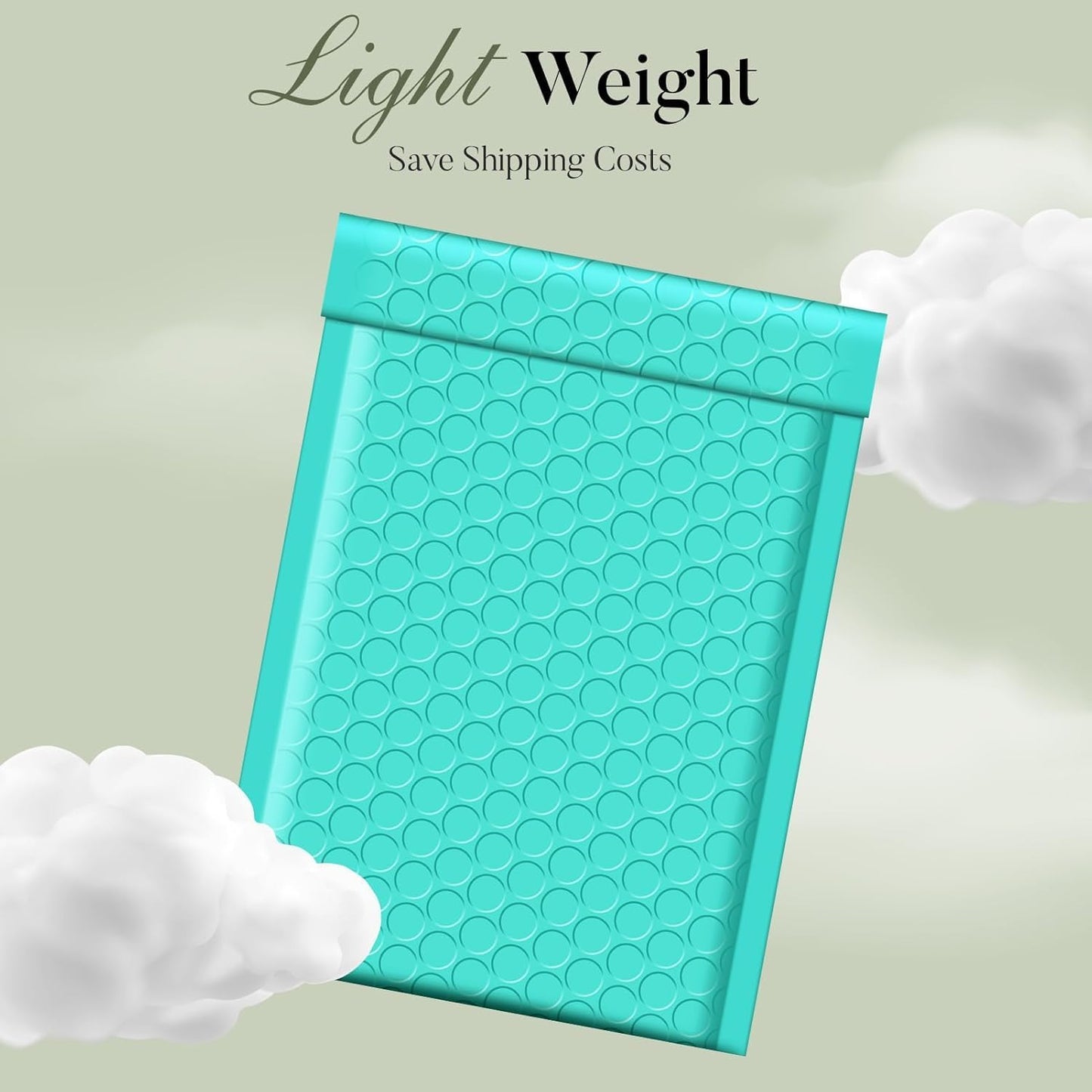 Metronic 19200 Pack Bubble Mailer 4X8 Inch Teal,Usable Size 4x7 Waterproof Padded Envelopes,Self-Seal Small Bubble Mailers Cushioning for Shipping,Jewelry Makeup Supplies, Packaging Bulk
