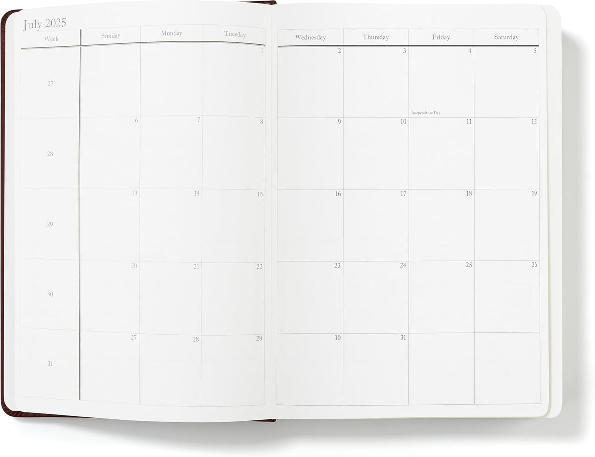 Wykeham's Executive 2025-26 Daily Journal Planner – Mid-Year Academic Diary (Personalized Conker, 8.5"×5.5")