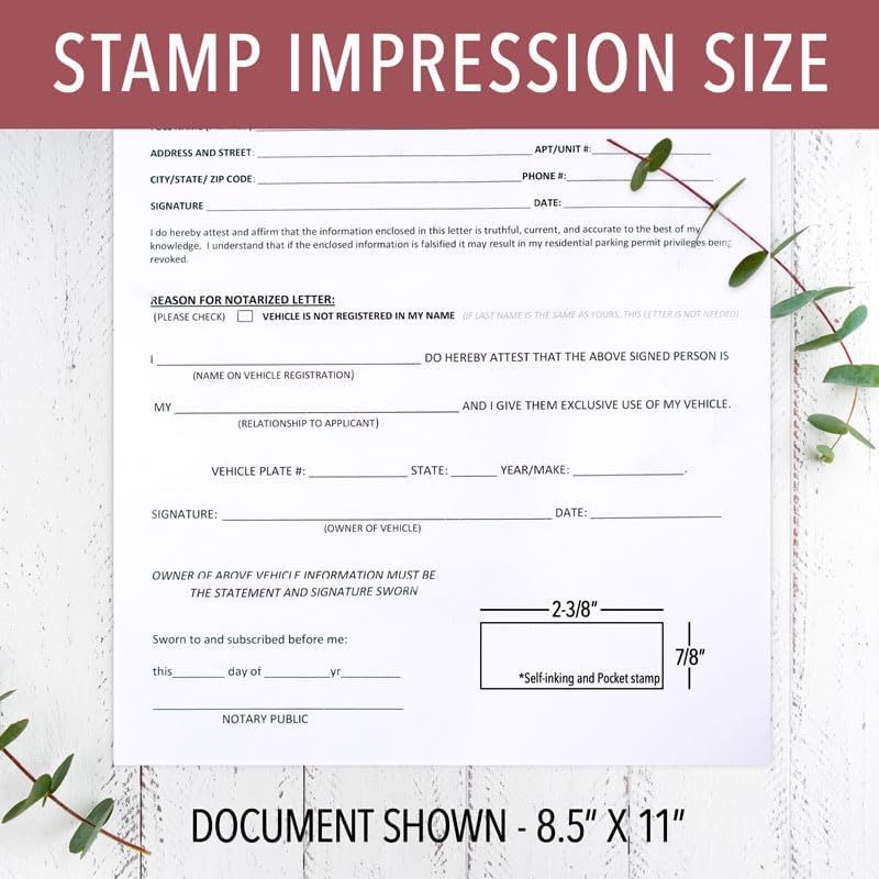 New Hampshire Rectangular Notary Stamp | Official State Notary Stamp | Official Seals | Meets State Specifications (New Hampshire, Rectangular Stamp)