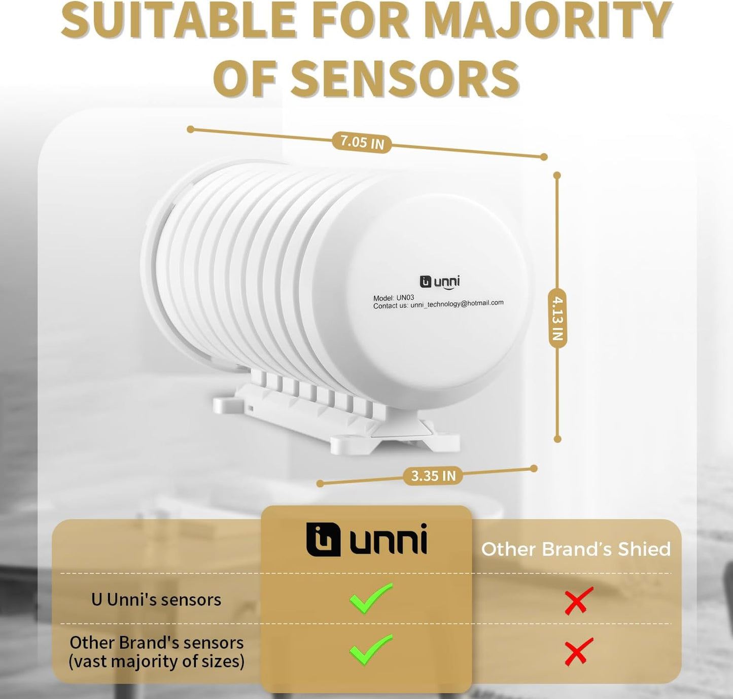 UN03 Indoor Outdoor Thermometer Weather Station Outdoor Sensor Protection Shield Wall Mounted