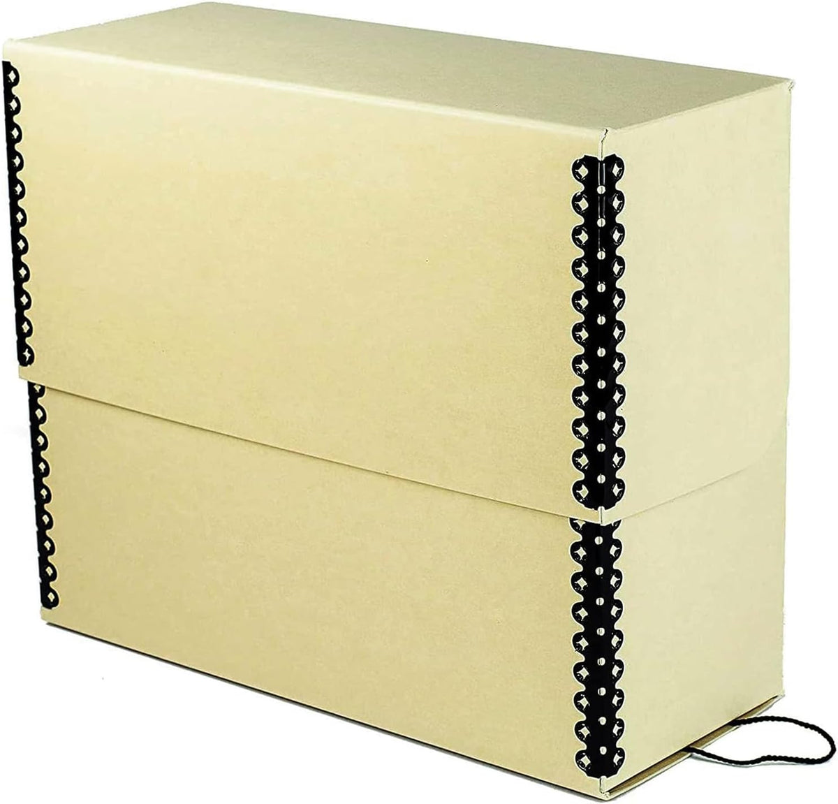 Lineco Archival Document Storage Box with Metal Edge, Acid-Free Tan Boxboard, Organize and Store Files, Prints, Photos, Letter-Sized Case 12.5" x 10.5" x 5" Wide