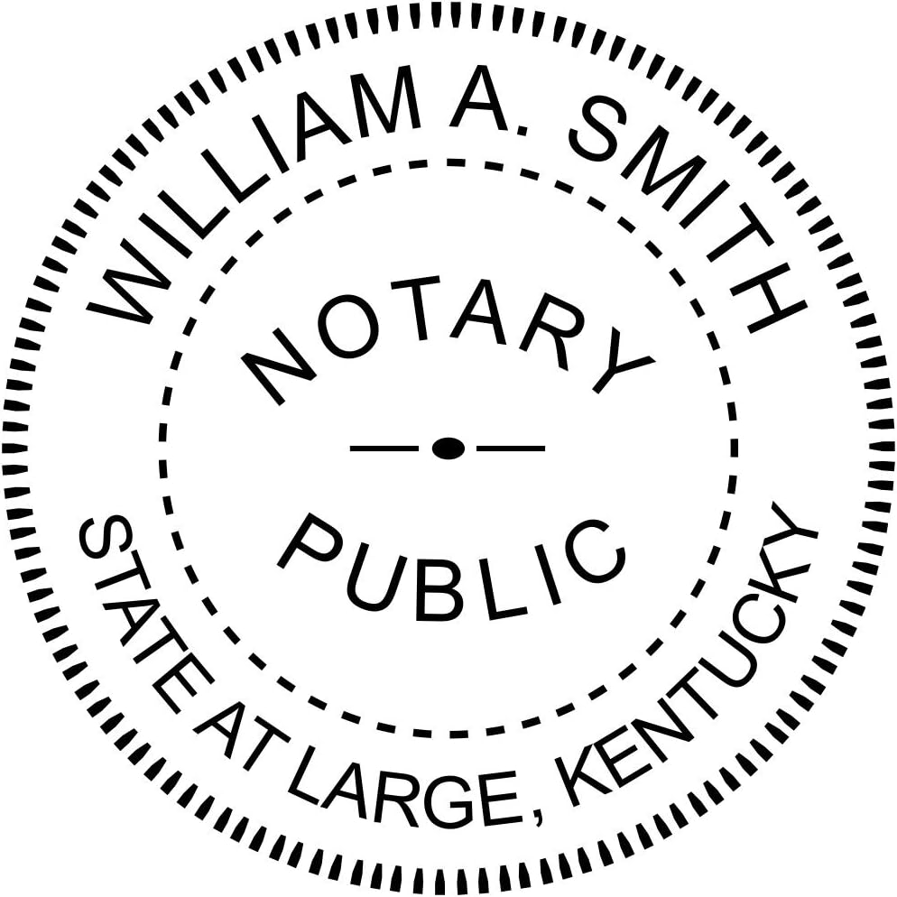 Kentucky Round Notary Stamp | Official State Notary Stamp | Official Seals | Meets State Specifications (Kentucky, Round Stamp)