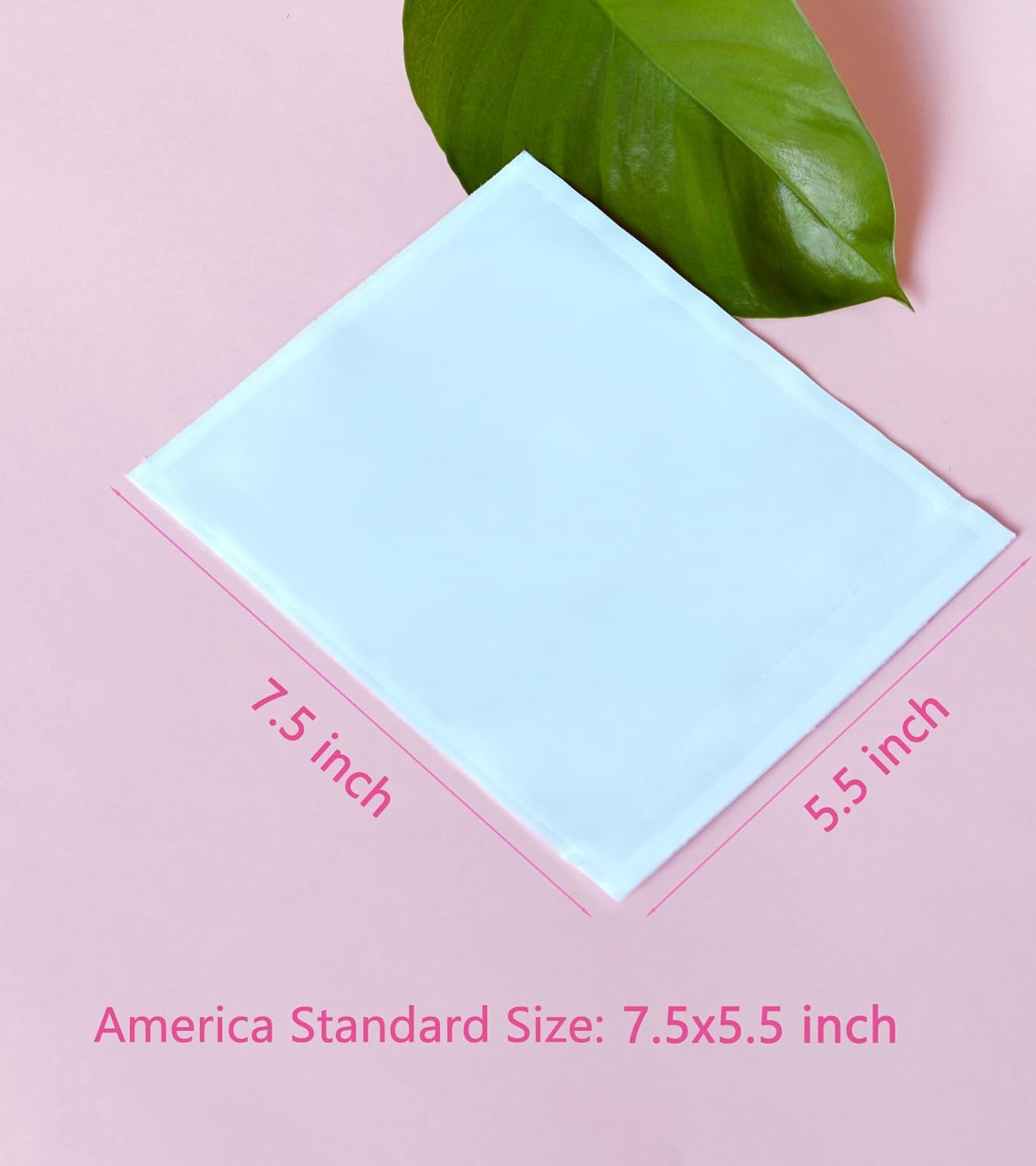 100 PCS 7.5"x 5.5" Clear Self-Adhesive Packing List Envelopes - Plastic Shipping/Mailing Pouch Enclosed Bags for Packing Slips Invoice Label