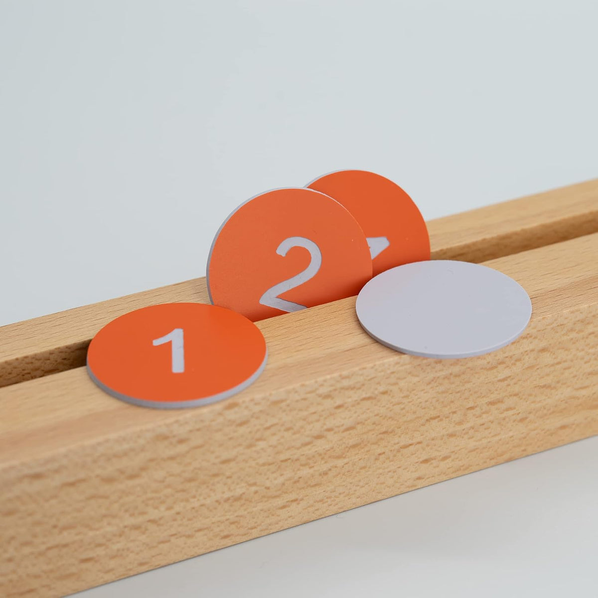 StayMax Plastic Number Tags Engraved Numbered Tags Without Hole (1-50, Orange)