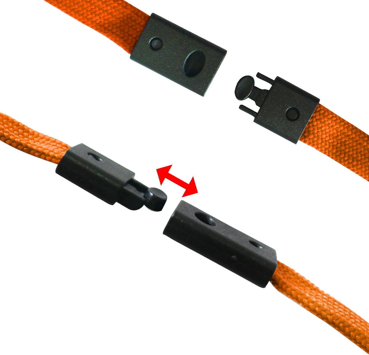 60 Pcs Breakaway Lanyards Safety Orange Lanyard with Swivel J Hook Premium Bulk Flat Lanyards 36" for ID Name Badge Holder, ID Badges Cruise, School, Students, Coach, Festival and Hang Keys