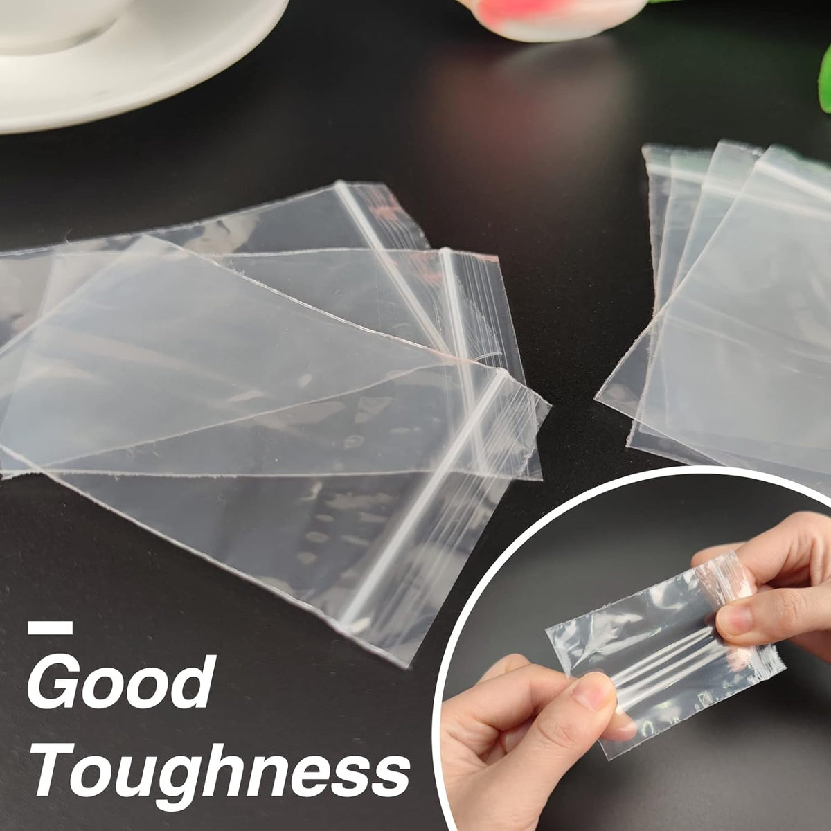 600 Pcs 2''x 3'' Clear Plastic Zip Bags, 2 Mil Thick Resealable Storage Baggies for Jewelry, Pills, Small Items, Travel, Packaging